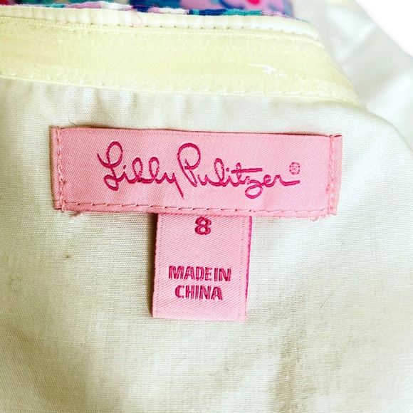 Lilly Pulitzer Franco Strapless Dress in Dot Dot Hop Print Size 8 - Picture 9 of 10